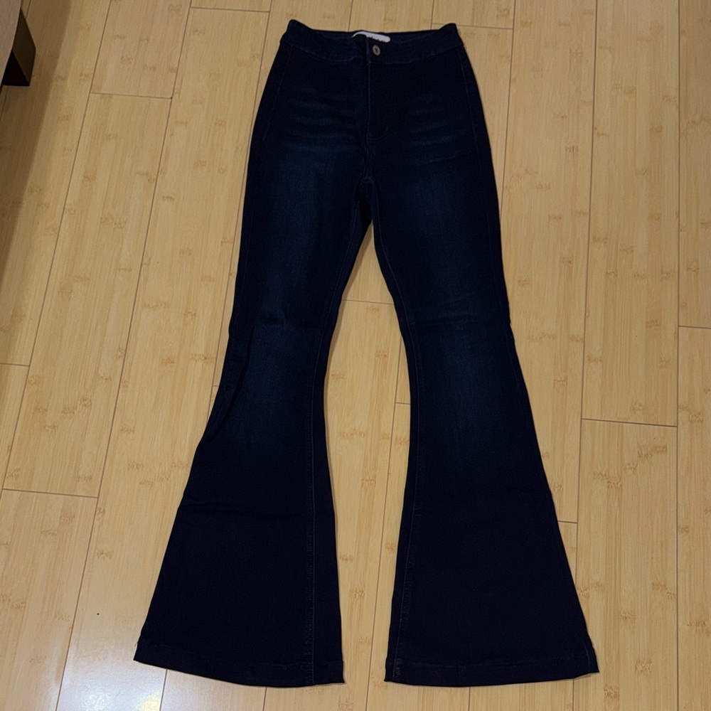 KanCan Women's Flare Jeans - Deep Indigo